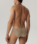 Мужские трусы слипы мини Atlantic, набор из 2 шт., пима хлопок, бежевые, Basic 2BMP-014