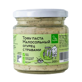 Тофу паста малосольный огурец с травами Соймик, 200 г