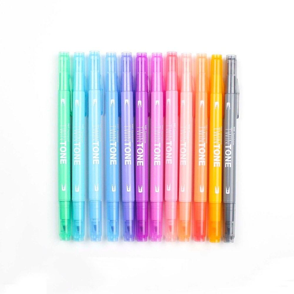 Tombow TwinTone 12 Color Pastel Set