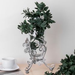 Ваза Бабочка Эир Античное серебро