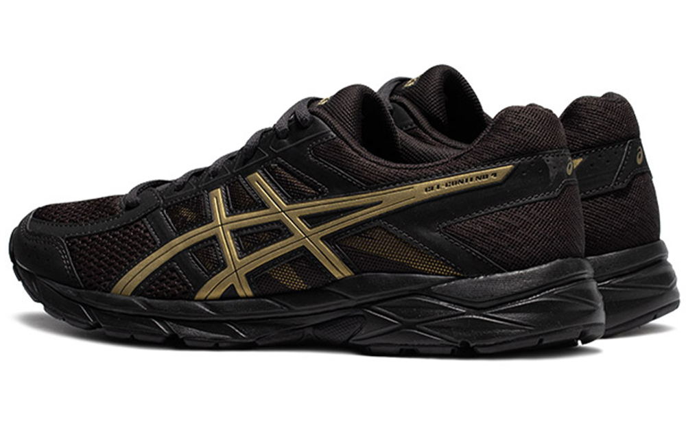 Asics Gel-Contend 4 comfortable fabric synthetic leather wear-resistant breathable lightweight low-cut GEL training running shoes men's black gold