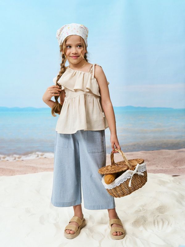 Брюки кюлоты хлопковые 