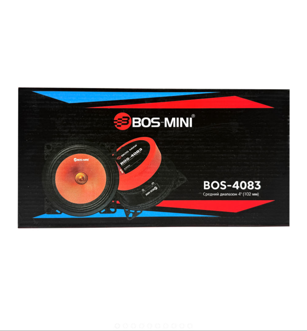 Автоколонки 10см. среднечастотники с сетками "Комплект2шт" Bos-Mini BOS-4083