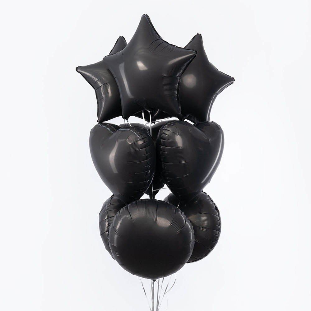 Сердце 18" Черный Сатин Fm