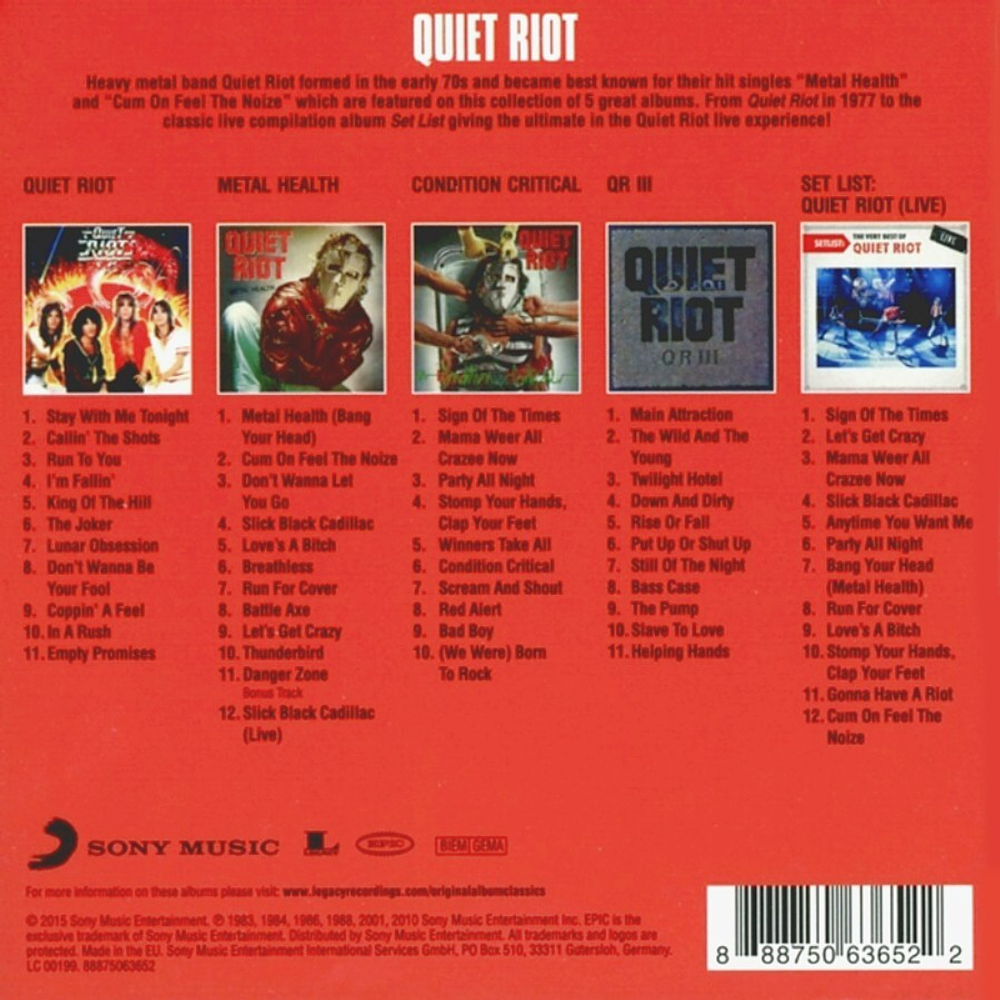 Quiet Riot / Original Album Classics (5CD)