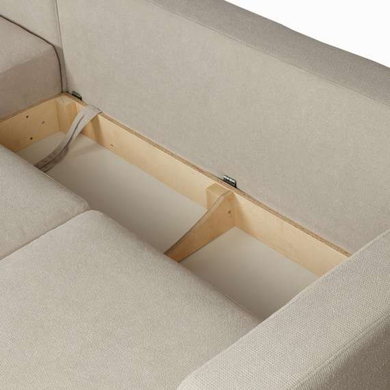 Раскладной диван Newton левосторонний светло-серый