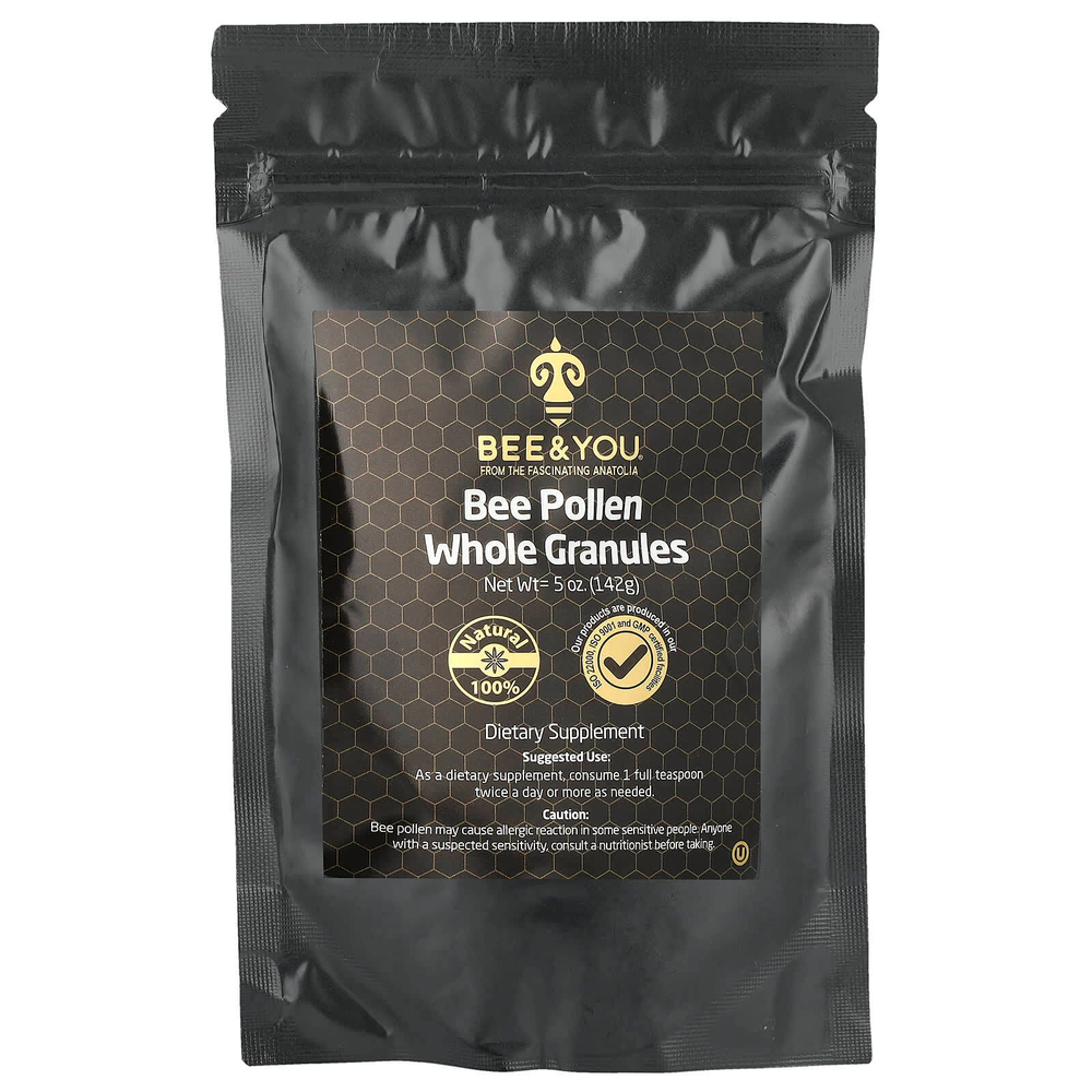 Bee & You, Цельные гранулы пчелиной пыльцы, 142 г (5 унций)
