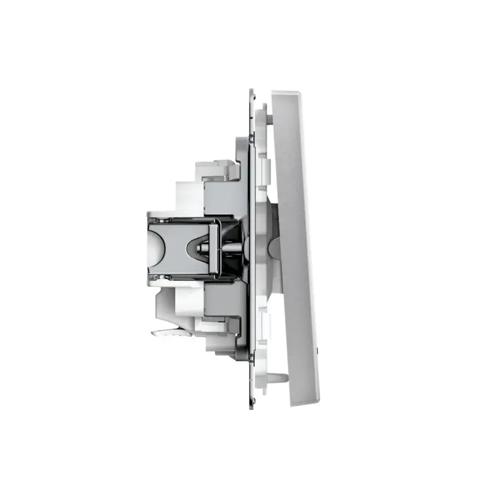 ARTGALLERY 1-клавишный ВЫКЛЮЧАТЕЛЬ с подсветкой, 10АХ, механизм, быстрозажим. клем., АЛЮМИНИЙ