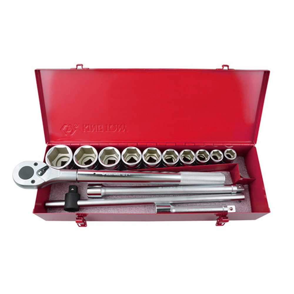 KING TONY (6314MR) Набор торцевых головок с принадлежностями 3/4", 6-гранные, 22-50 мм, 14 предметов