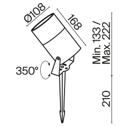 Ландшафтный светильник Outdoor O050FL-L15W3K