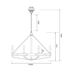 Светильник подвесной Wertmark Brenda WE586.08.503