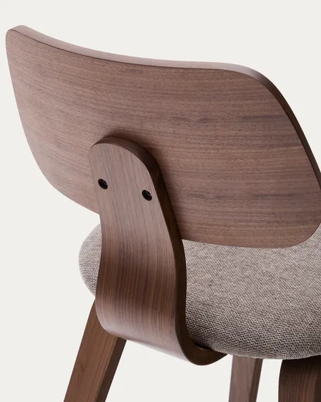 Стул Gena, орех, бежевый шенилл