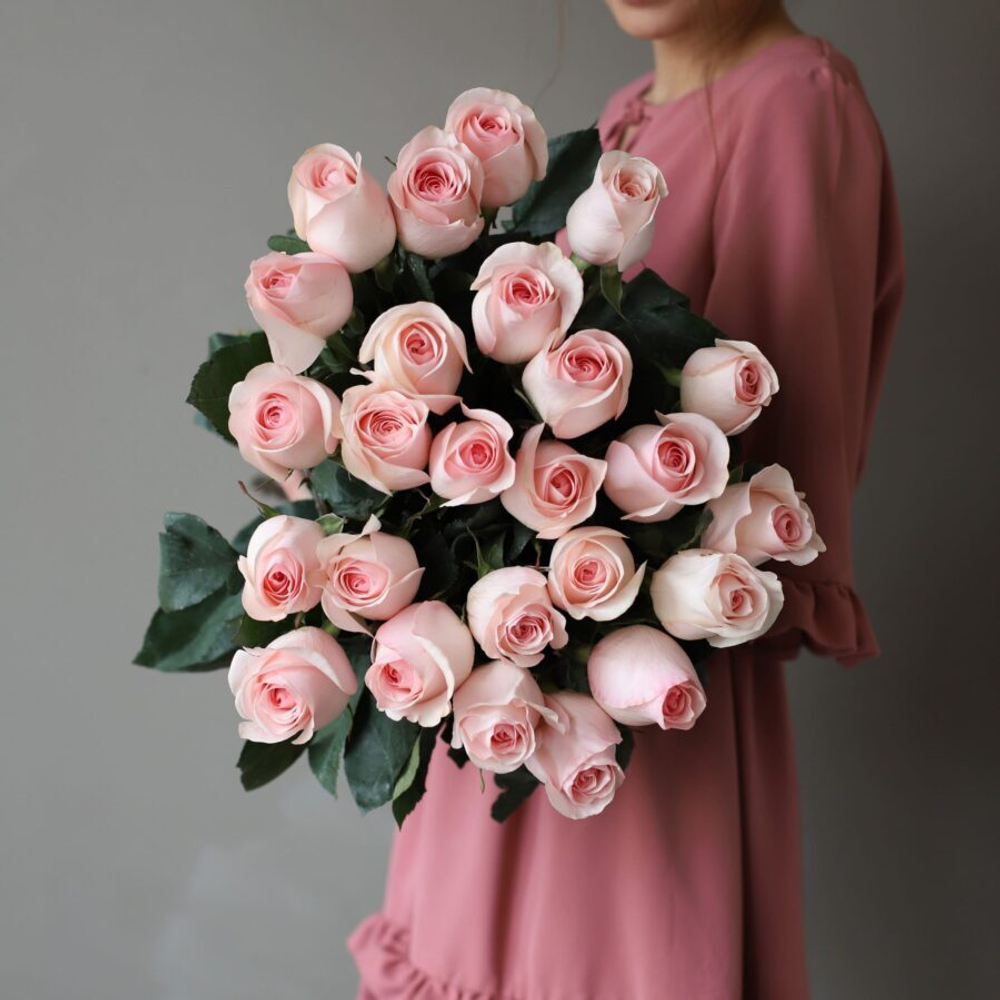 Розовые розы Эквадор 60см