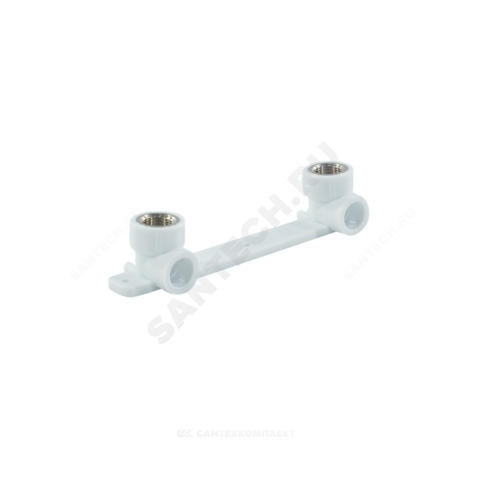Планка монтажная PP-R белая Дн 25х1/2" ВР под смеситель с водорозетками VALFEX 10124025