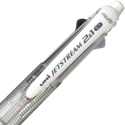 Многофункциональная ручка Uni Jetstream Multi 2&1 07 прозрачная