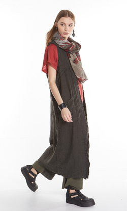 ДЛИННЫЙ ЖИЛЕТ ИЗ ЛЬНА