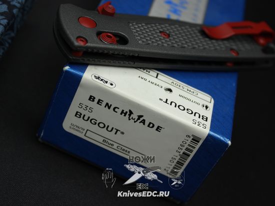 Складной нож Benchmade 535 Bugout (Custom) c клинком из стали CPM-S30V, рукоять Grivory (Griv-Ex)