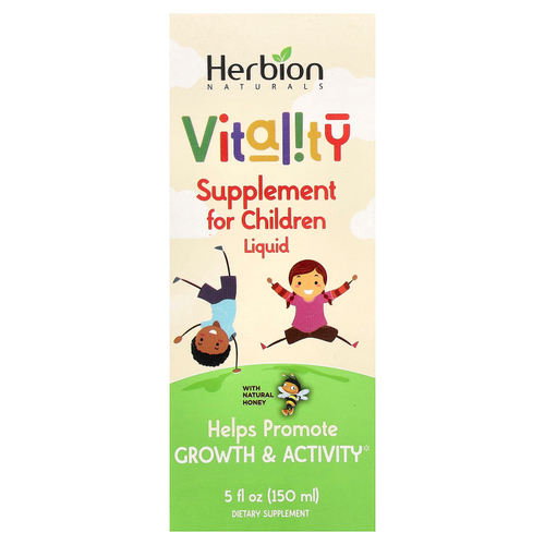 Herbion Naturals, Виталитическая добавка для детей, с натуральным медом, 150 мл (5 жидк. унц.)