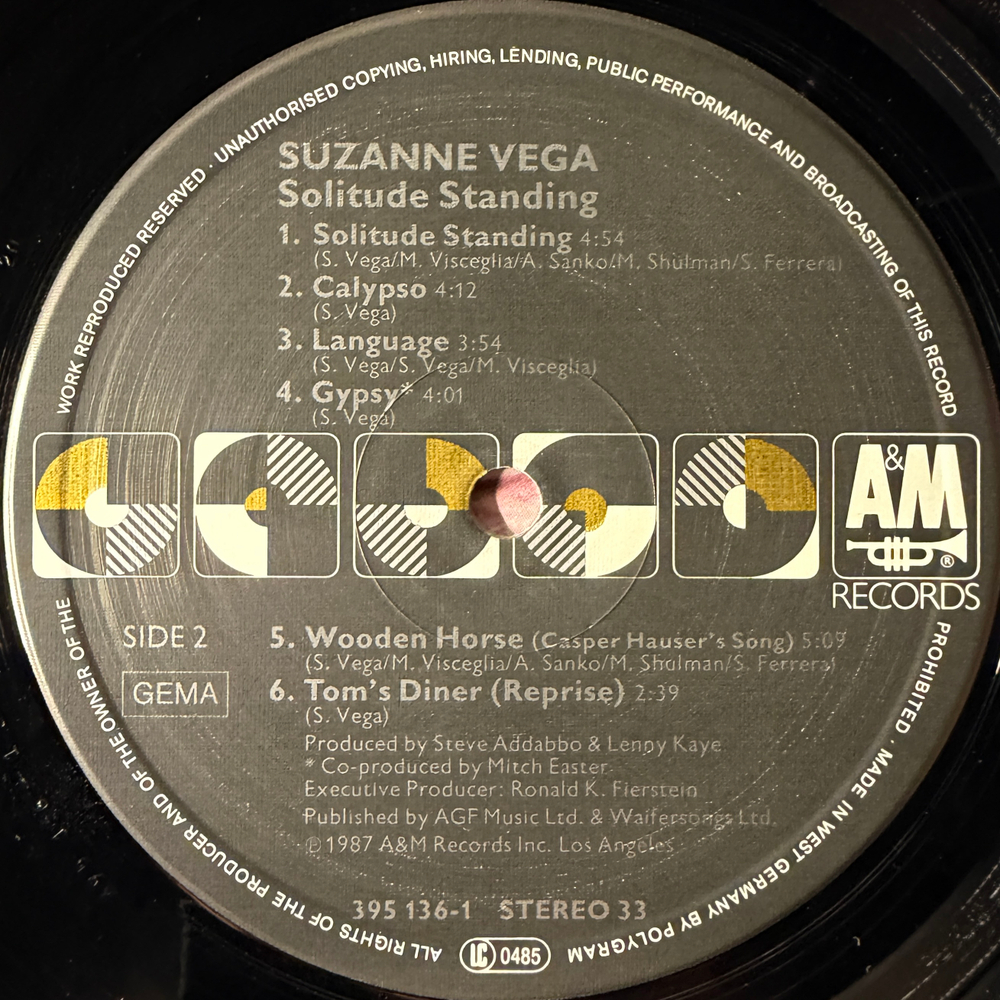Suzanne Vega - Solitude Standing (Германия 1987г.)