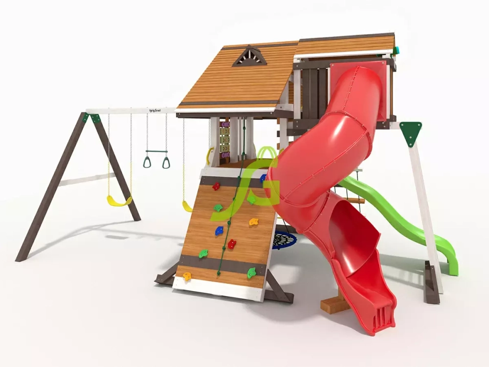 Детская площадка премиум с горкой трубой