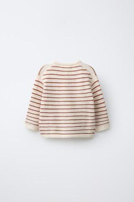 ZARA СВИТЕР С НАШИВКОЙ «ЛЕВ», СЛОНОВАЯ КОСТЬ