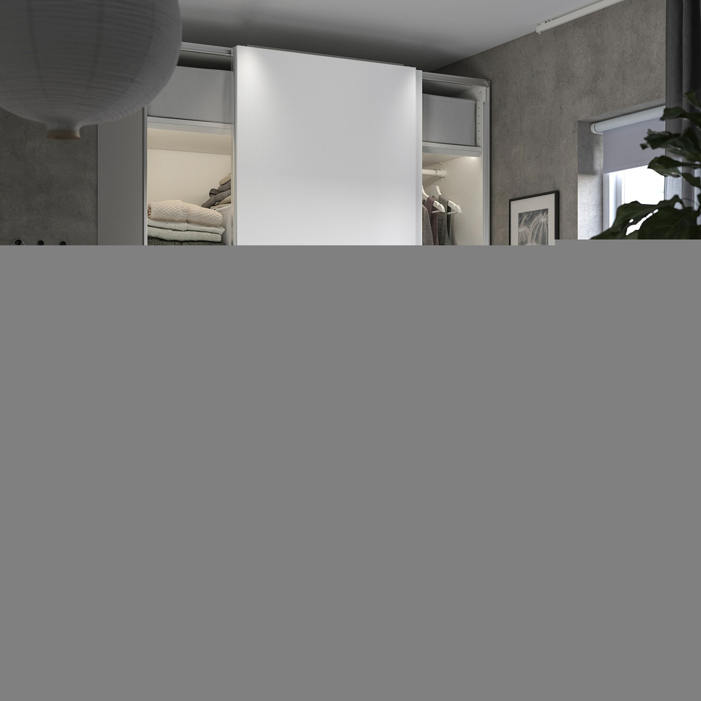 Шкаф-купе PAX HASVIC IKEA комбинация с 4 полками (белый)  220*45*240