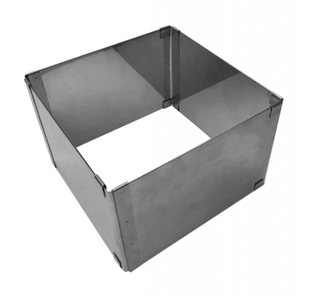 Форма для выпечки и выкладки раздвижная "Квадрат" D15-30см высота 9,5см