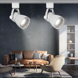 Трековый светильник однофазный ЭРА TR38-GU10 WH под лампу MR16 белый | Однофазные светильники под лампу