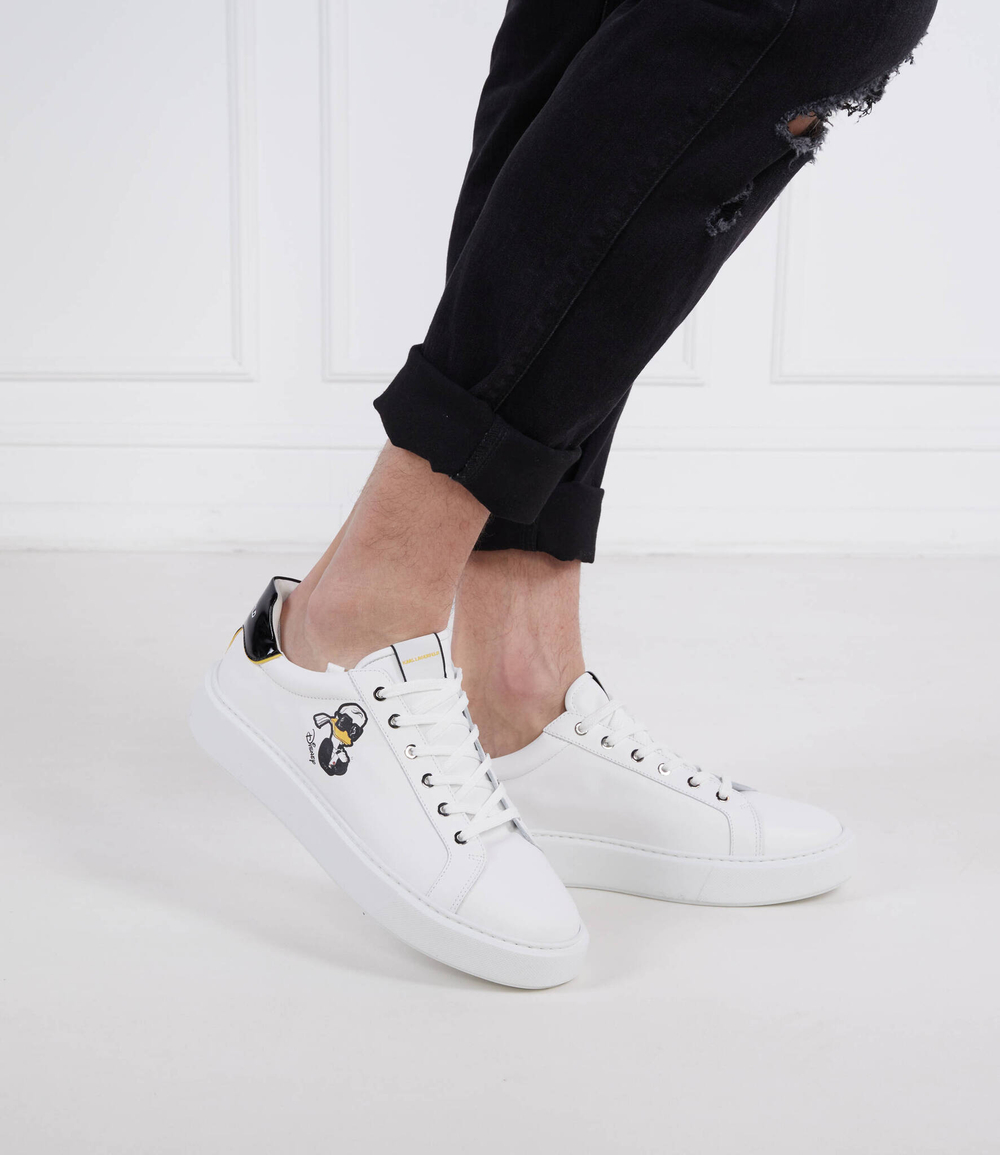 Кожаные кроссовки maxi cup x disney Karl Lagerfeld - белый(KL95223D)