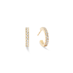 Серьги Hoop Crystal-Gold 15мм Coeur de Lion