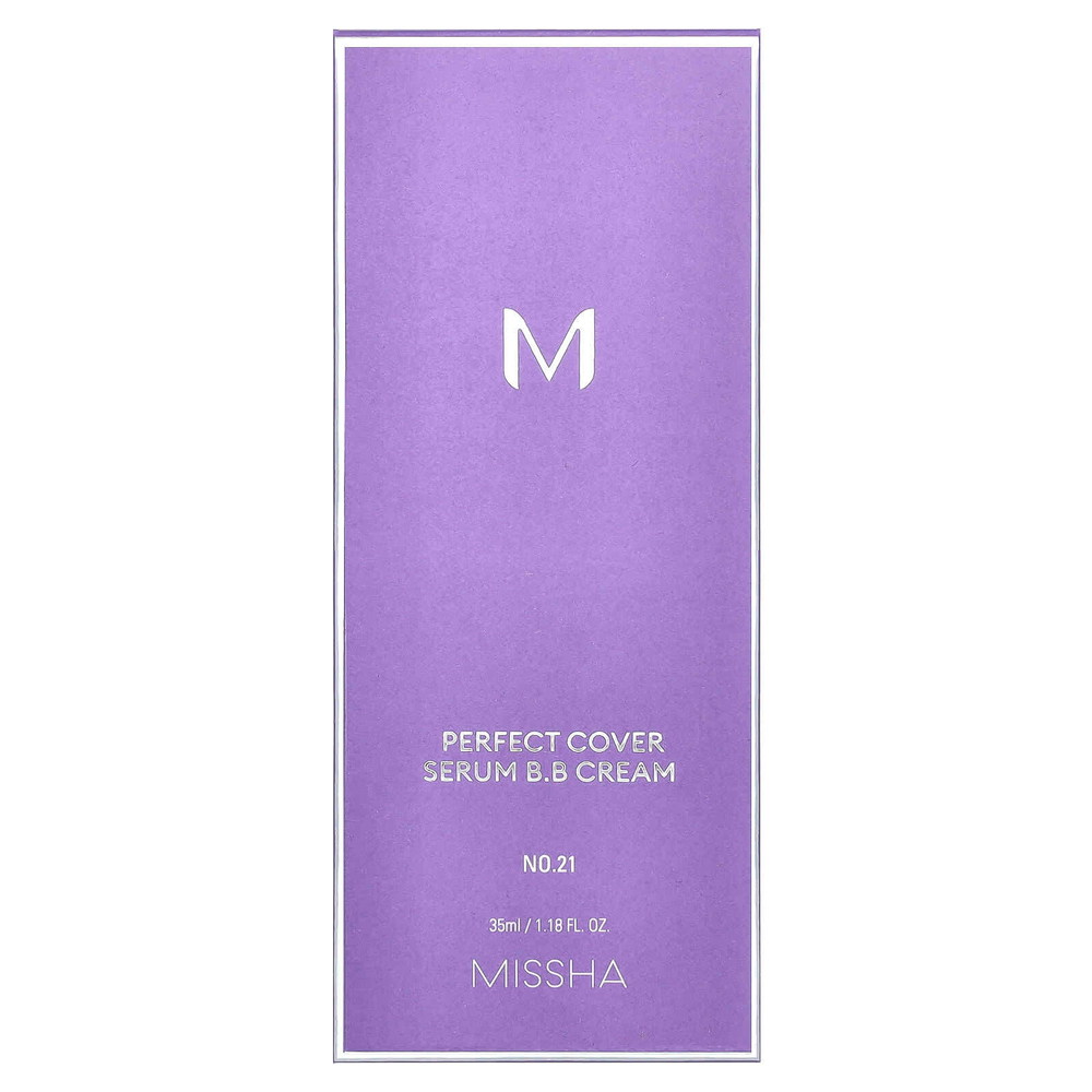 Missha, BB-крем Perfect Cover Serum, No 21 (светло-бежевый), 35 мл (1,18 жидк. Унции)