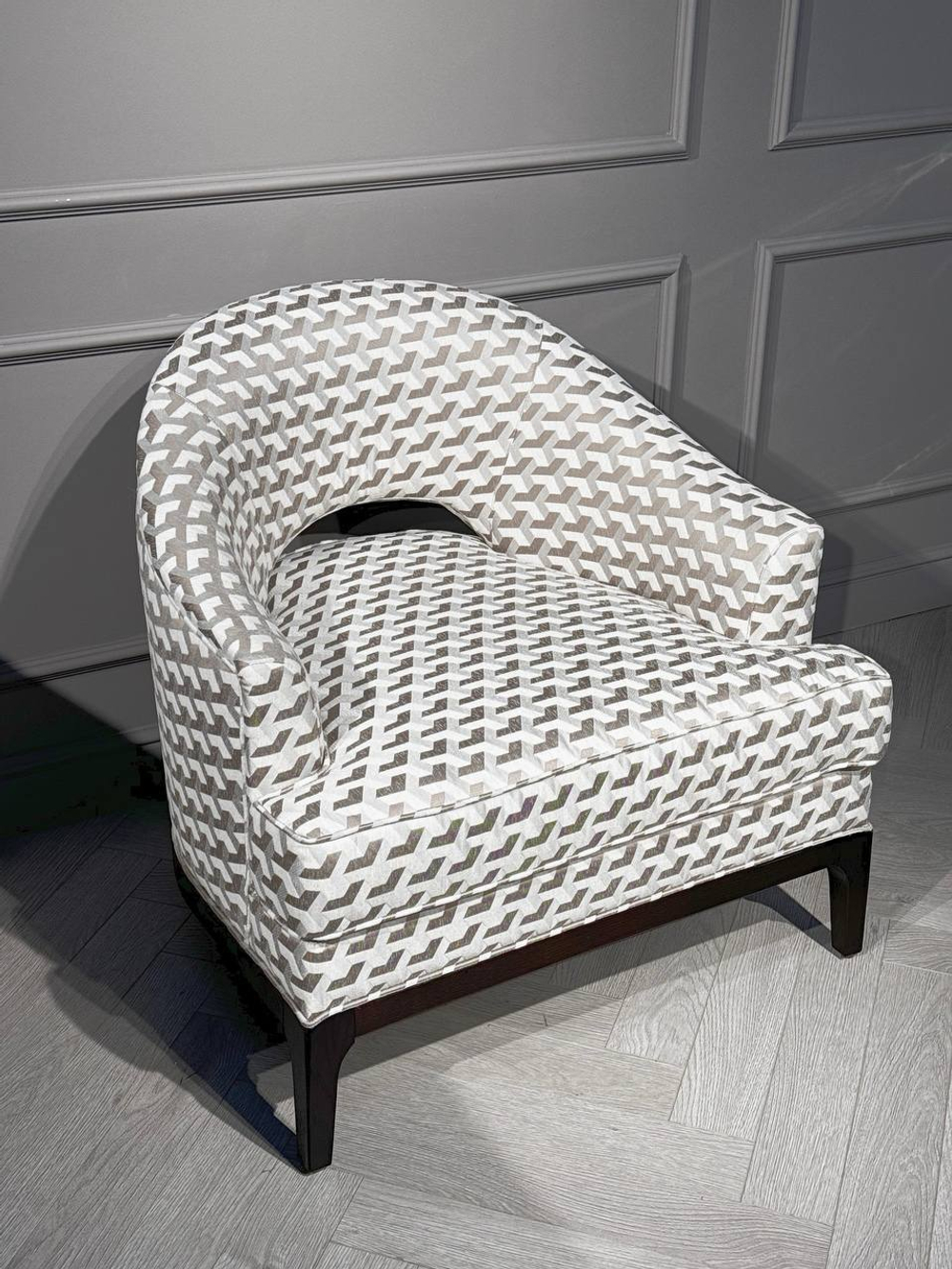 Кресло Ist Casa Тринити, 81х78х78, молочный с принтом