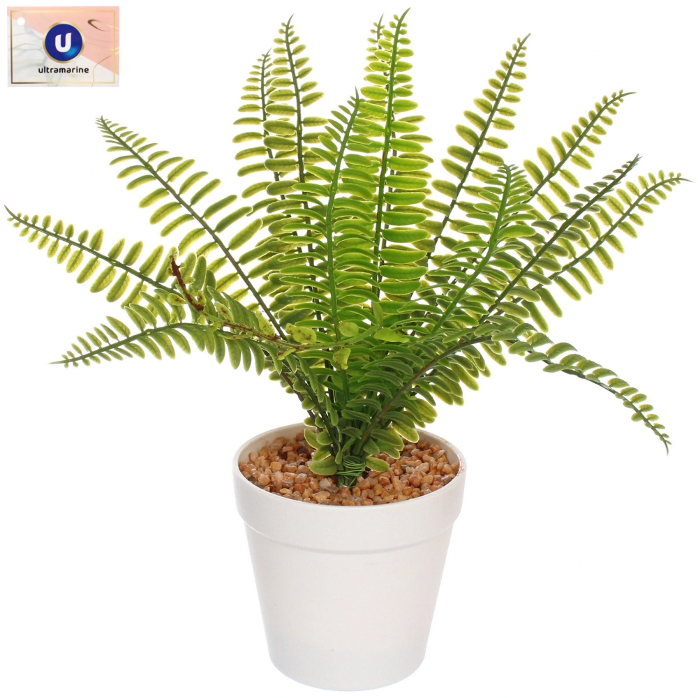 Цветок искусственный в горшке «Папоротник» 27см