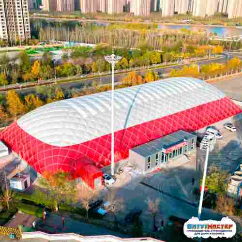 Надувной футбольный манеж «Планета Футбола», 45×27×11 м