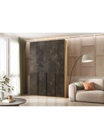 Шкаф для одежды 4 створки Мальта грей 160х51х240