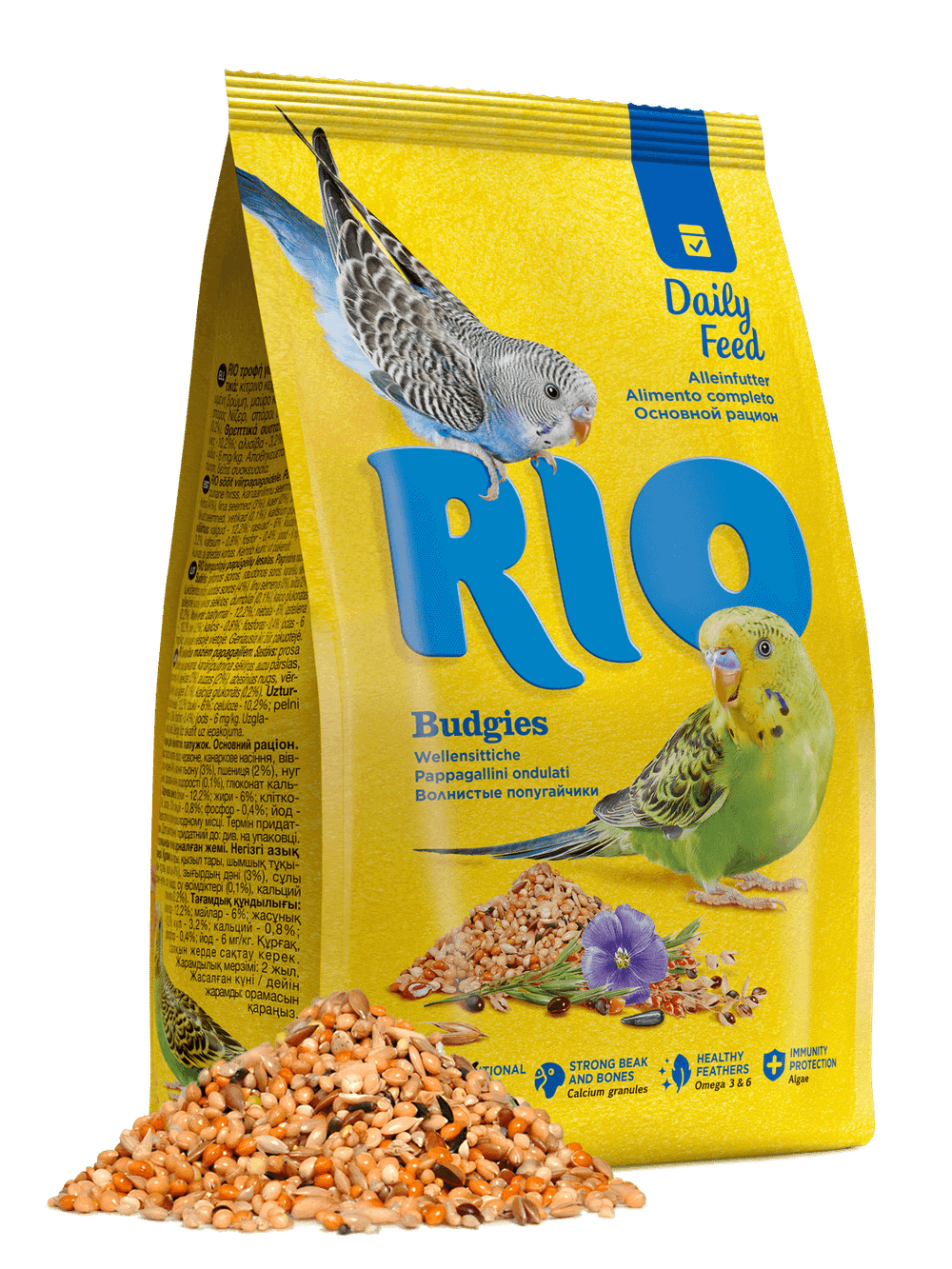 RIO DAILY FEED Корм для волнистых попугайчиков 1 кг