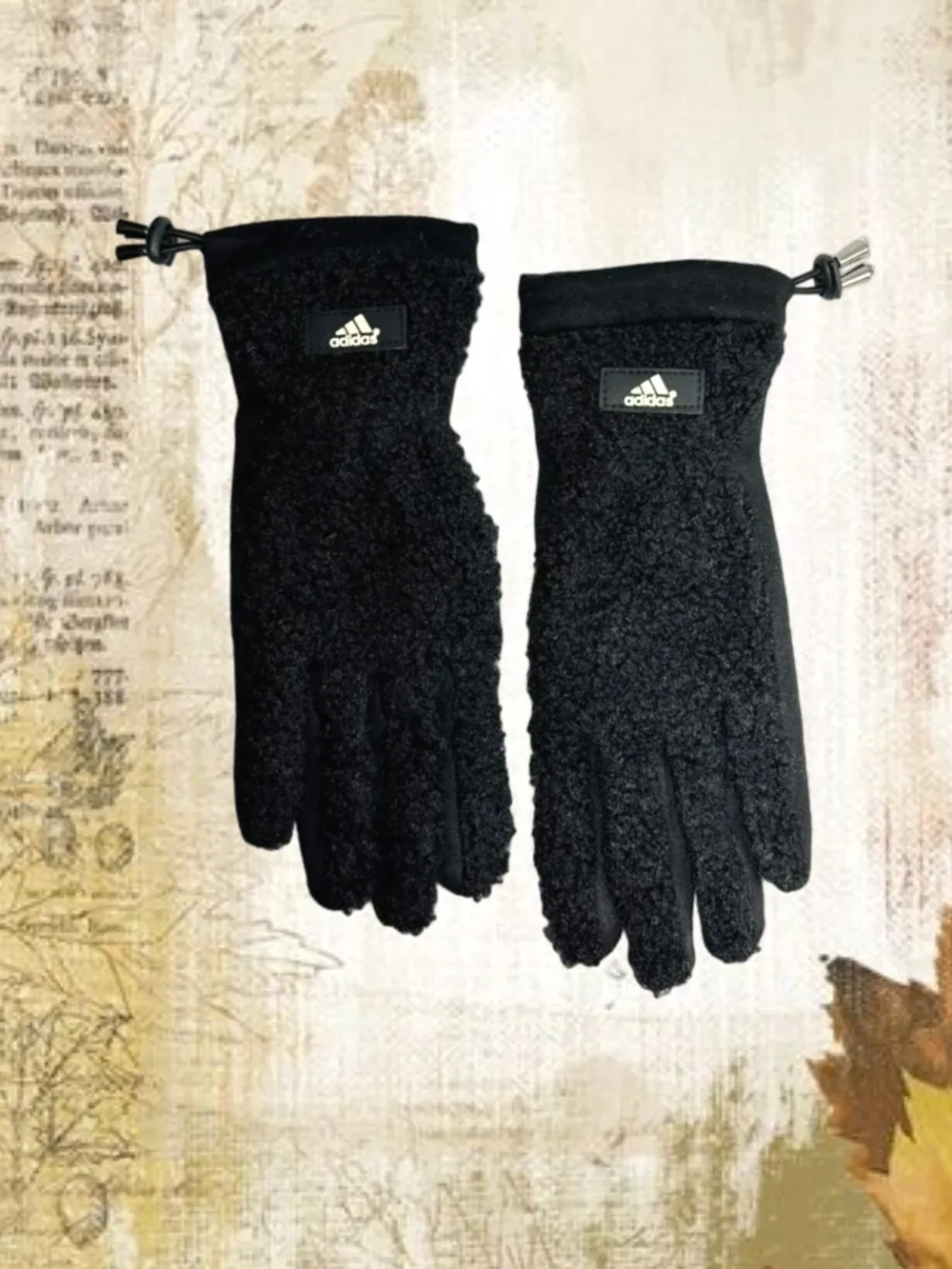 перчатки демисезонные теплые флисовые Adidas