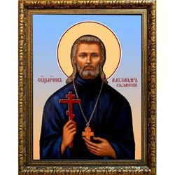 Александр Цицеронов (Рязанский) священномученик пресвитер. Икона на холсте.