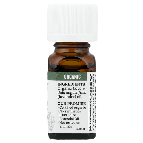 Aura Cacia, Чистое эфирное масло, органическая французская лаванда 7,4 мл (0,25 жидкой унции)