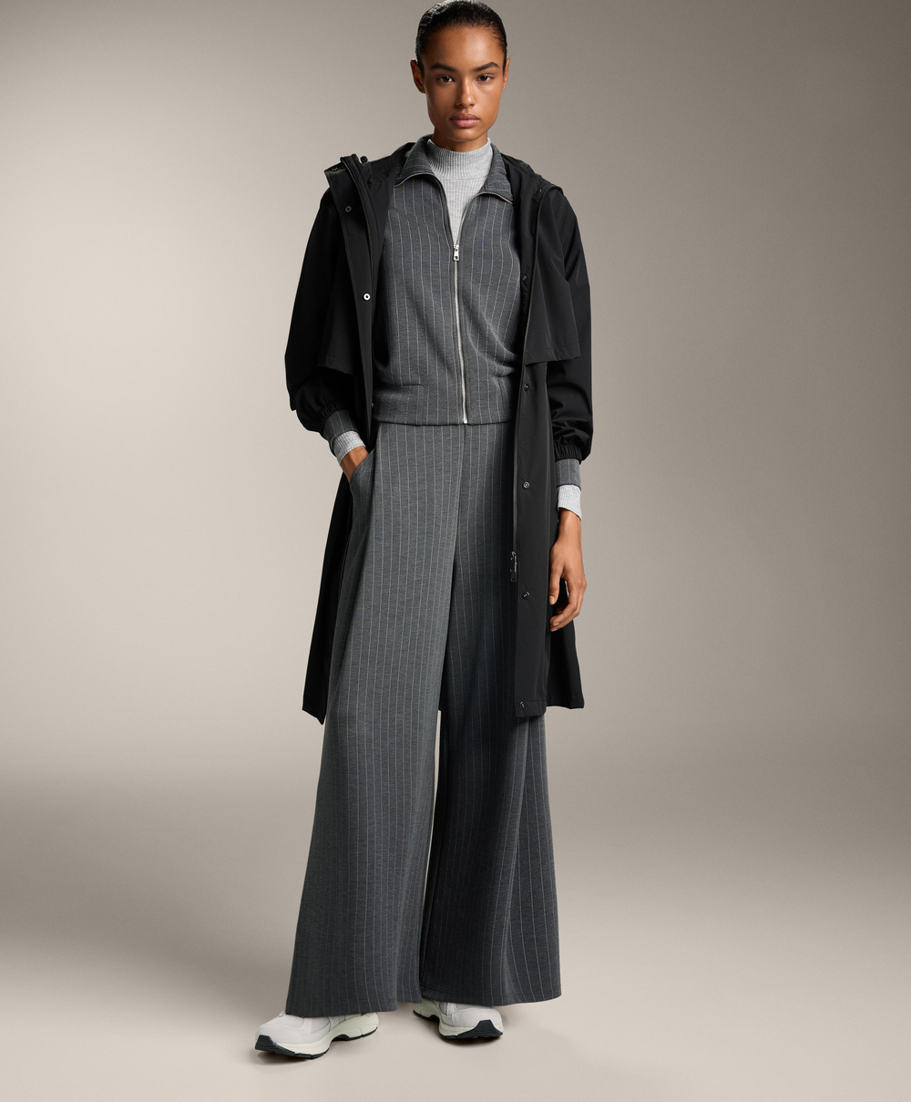 OYSHO Широкие брюки в полоску с мягким на ощупь модалом, темно-серый