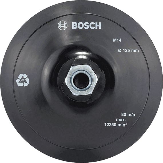 Тарелка опорная Bosch 125мм с липучкой (077)