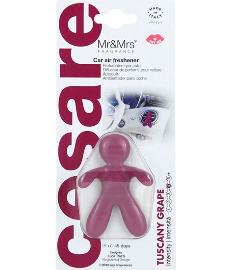 Тосканский Виноград, ароматизатор для автомобиля Cesare бордовый, Mr&Mrs Fragrance