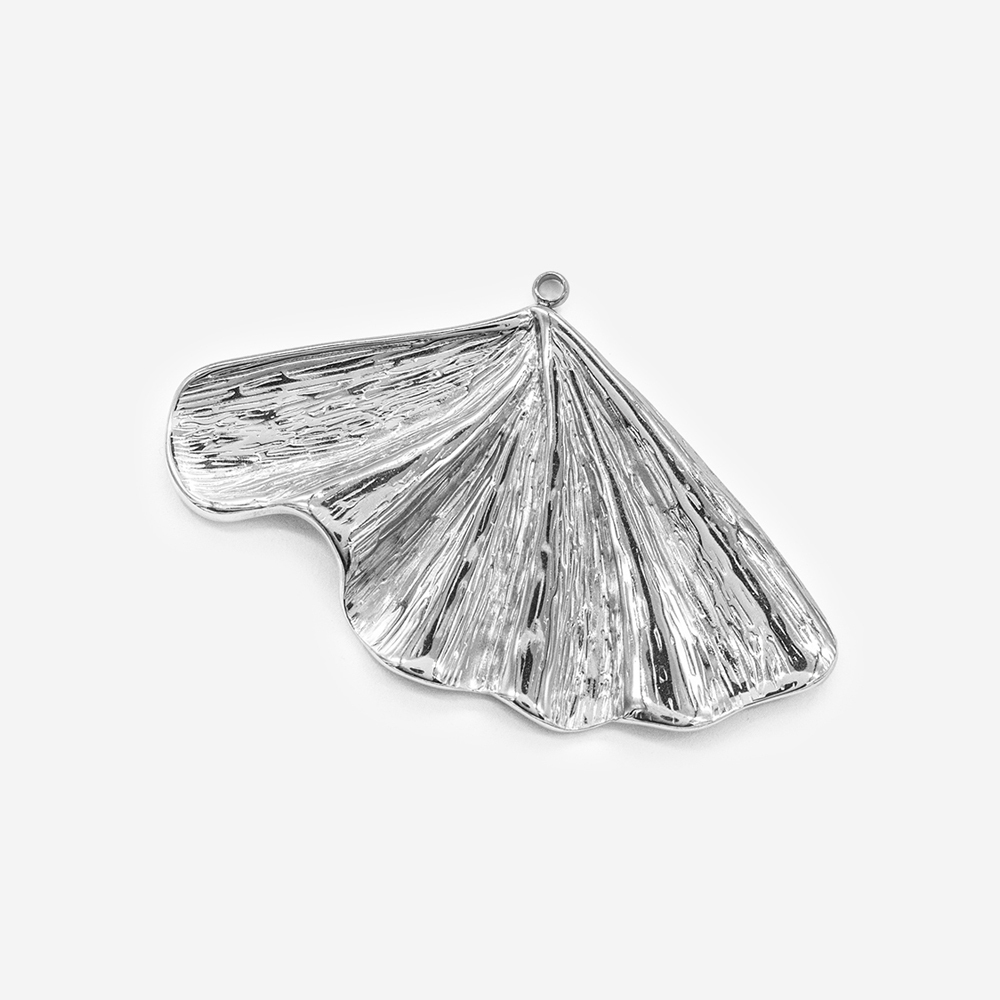 Подвеска крупная "Лепесток" 36*55мм, сталь без покрытия