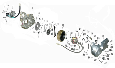 Запчасти двигателя C к квадроциклу Motax GEKKON 110