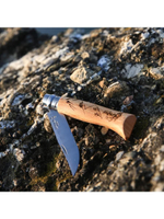Нож Opinel №8 Alpine adventures, нержавеющая сталь, рукоять дуб, гравировка пеший туризм