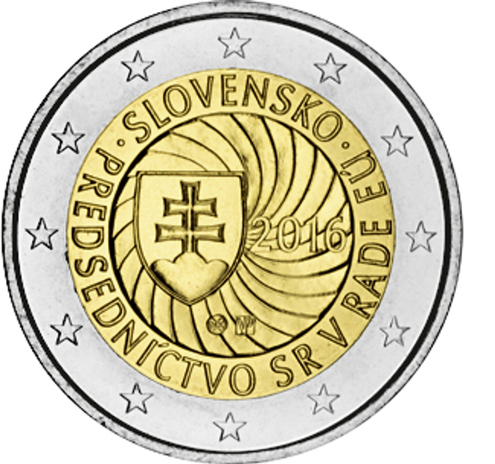 2 евро 2016 Словакия - Председательство в ЕС