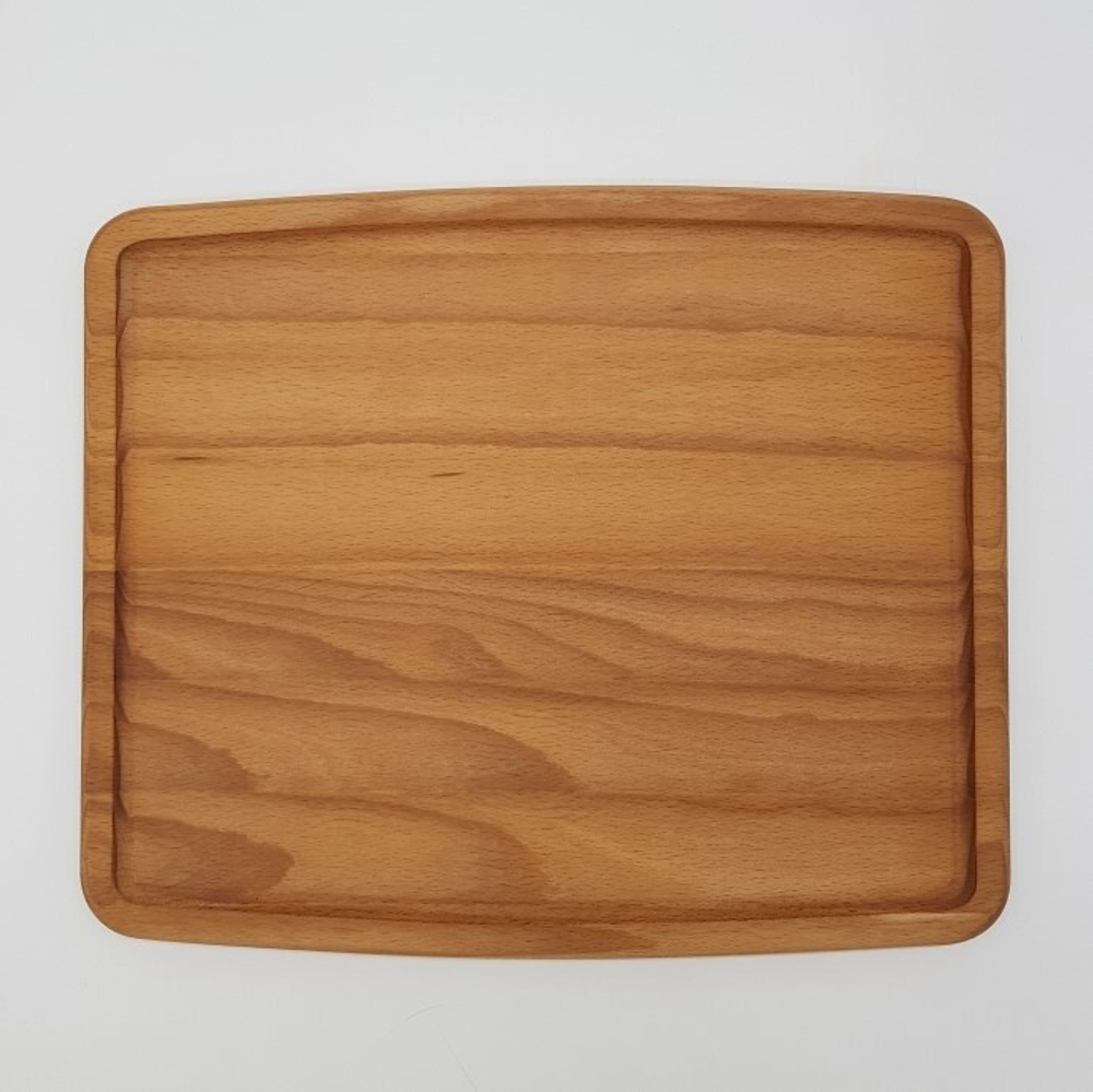 Поднос для подачи; прямоугольный; бук; H=20,L=370,B=300мм.