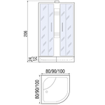 Душевая кабина River Nara 80x80 МТ Б/К 10000002159 с поддоном