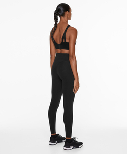 OYSHO Легинсы до щиколотки Compressive, карман и высокая посадка, 65 см, черный