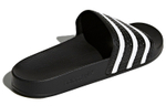 Adidas originals ADILETTE series outer wear stitching non-slip one-word slippers for men and women in the same style black and white